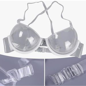 Transparent Clear Bra Invisible Strap Plastic Bra Disposable Underwear Bra